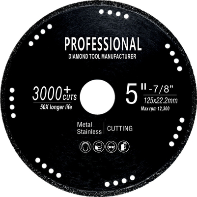 125mm Metal cutting multifunctional 5" saw blade disc for stainless steel diamond vacuum  brazed